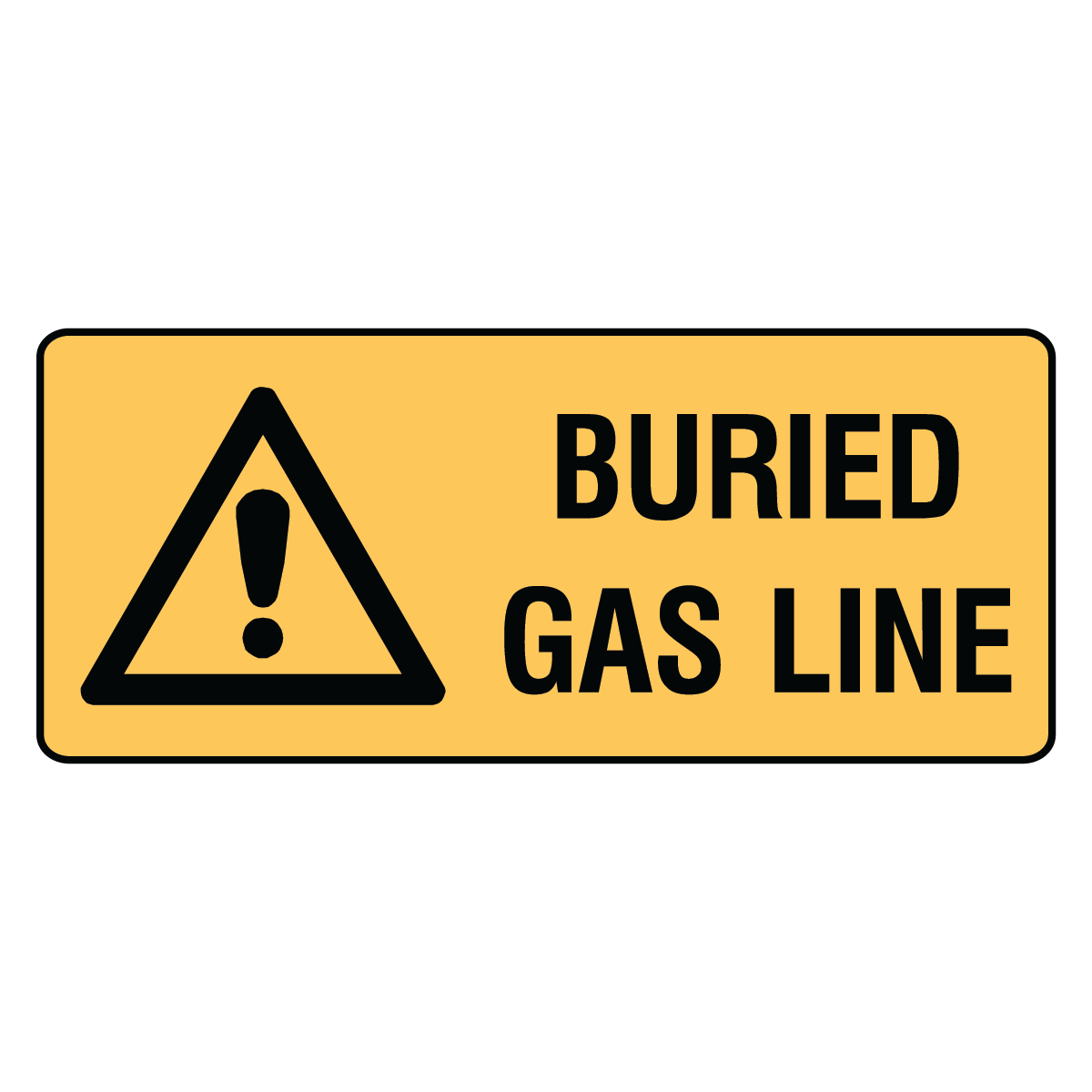 Warning - Buried Gas Line Sign