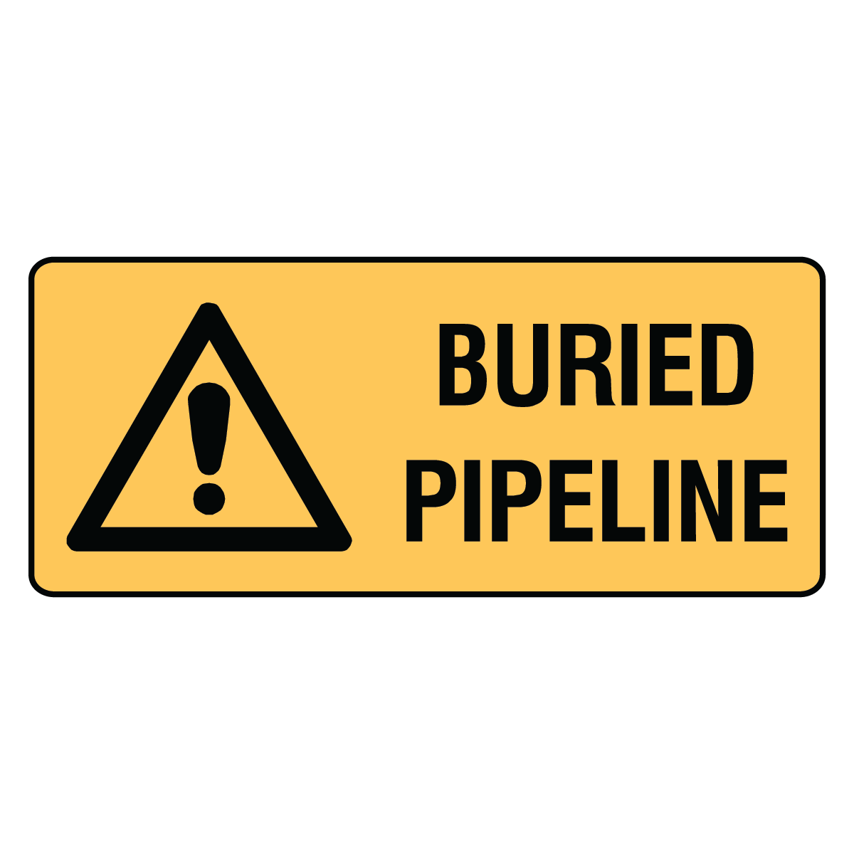 Warning - Buried Pipline Sign