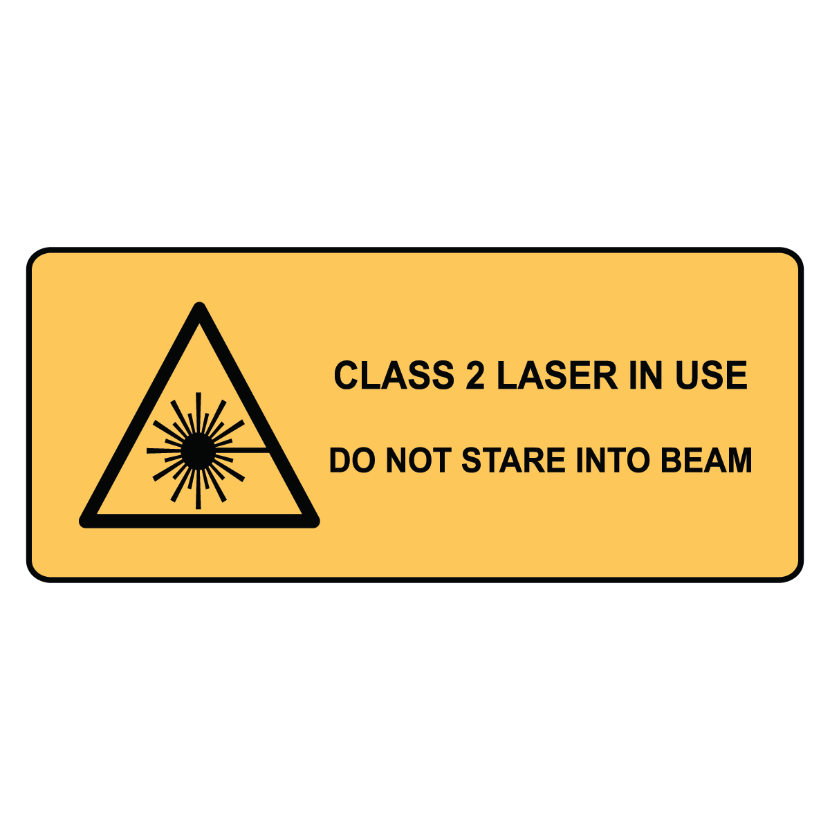 Warning - Class 2 Laser Sign