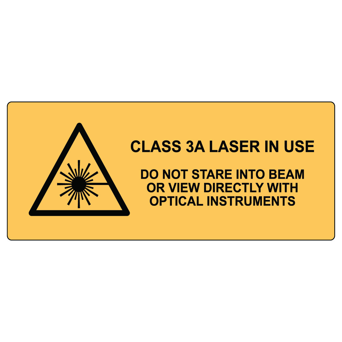 Warning - Class 3A Laser Sign