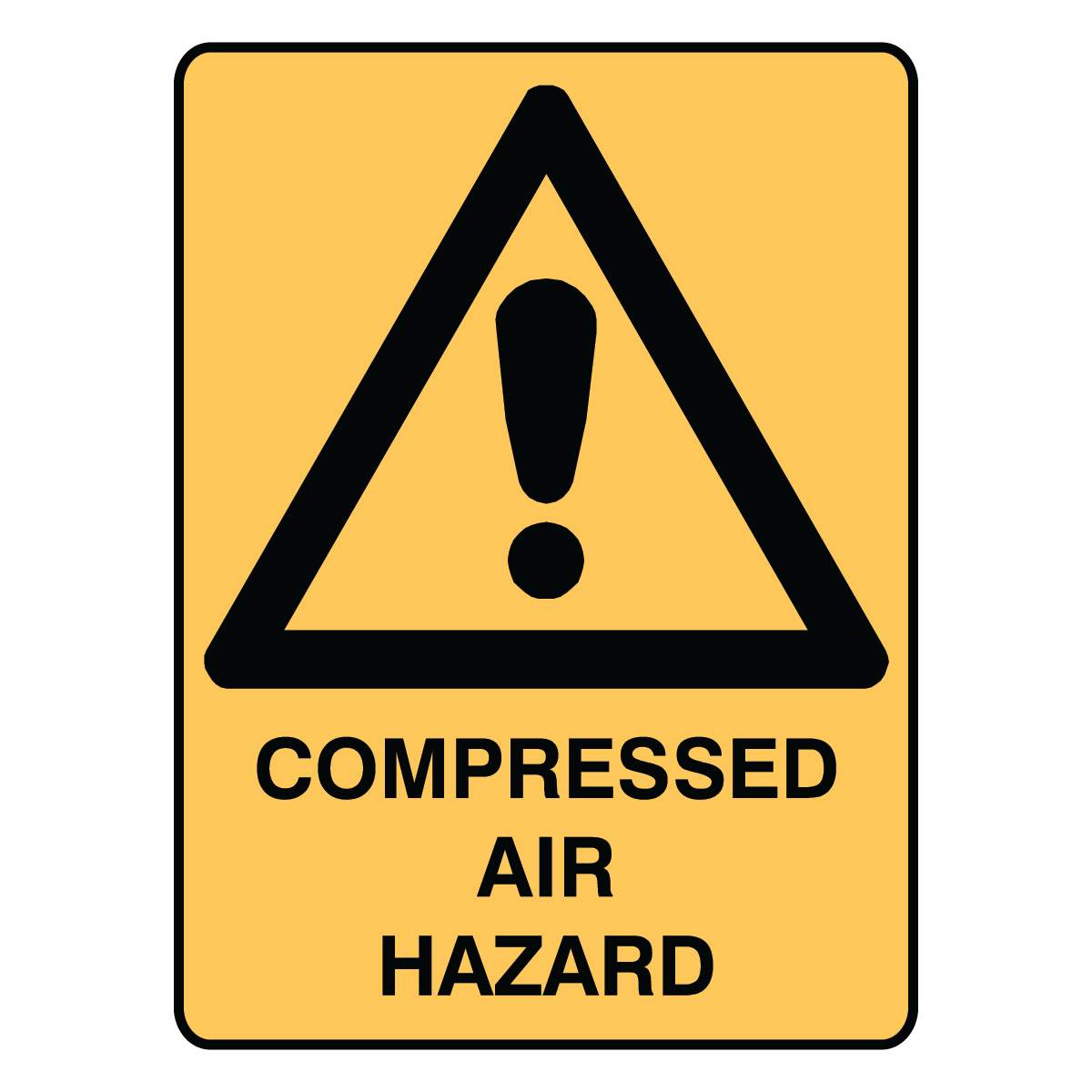 Warning - Compressed Air Hazard Sign