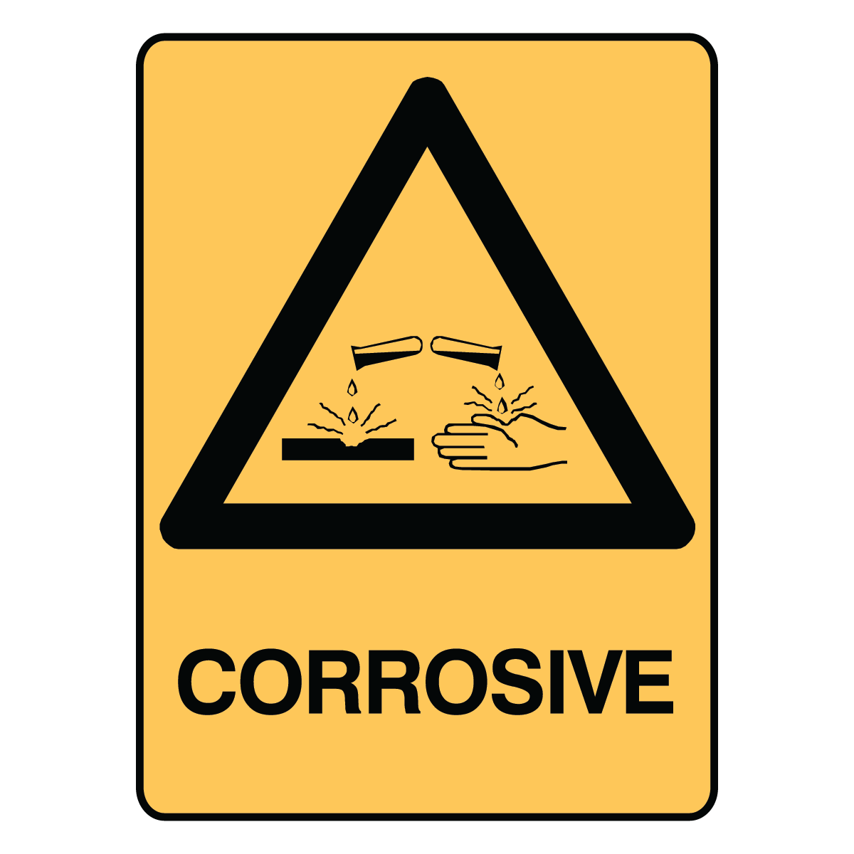 Warning - Corrosive Sign